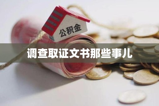 鲤城调查取证文书那些事儿