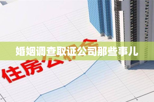 鲤城婚姻调查取证公司那些事儿
