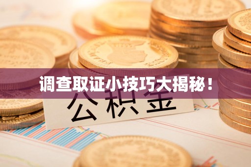 鲤城调查取证小技巧大揭秘！
