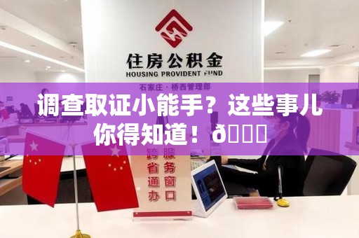 鲤城调查取证小能手？这些事儿你得知道！😎