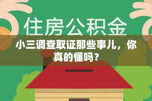 鲤城小三调查取证那些事儿，你真的懂吗？