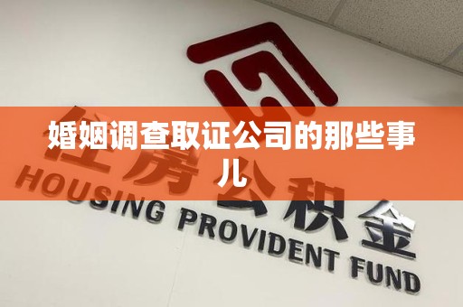 鲤城婚姻调查取证公司的那些事儿