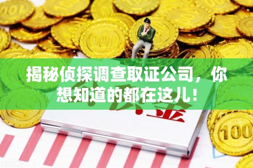 鲤城揭秘侦探调查取证公司，你想知道的都在这儿！