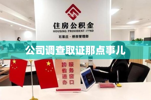 鲤城公司调查取证那点事儿