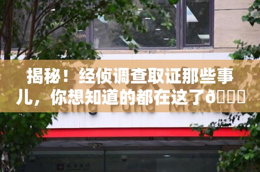 鲤城揭秘！经侦调查取证那些事儿，你想知道的都在这了😎