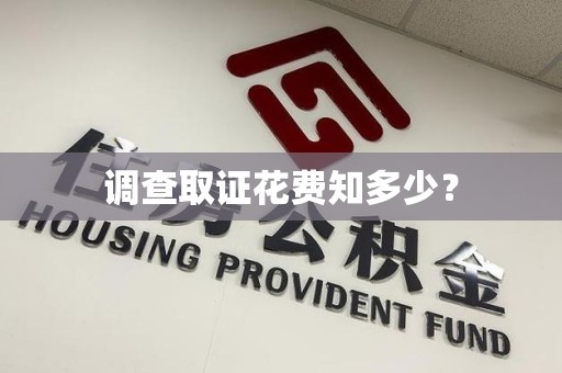 鲤城调查取证花费知多少？