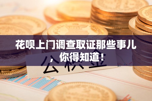 鲤城花呗上门调查取证那些事儿,你得知道! 鲤城花呗上门调查取证那些事儿,你得知道!