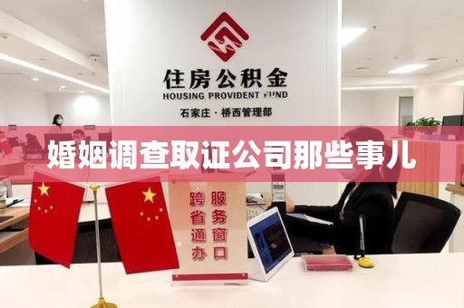 鲤城婚姻调查取证公司那些事儿
