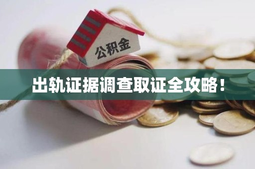 鲤城出轨证据调查取证全攻略！