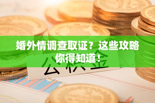 鲤城婚外情调查取证？这些攻略你得知道！