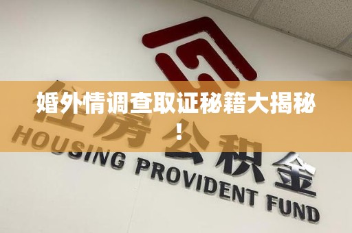 鲤城婚外情调查取证秘籍大揭秘！