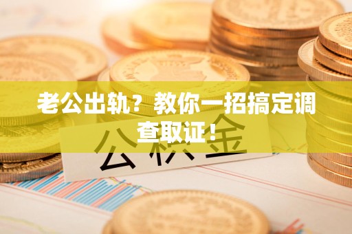 鲤城老公出轨？教你一招搞定调查取证！