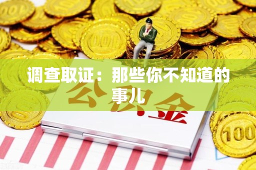 鲤城调查取证：那些你不知道的事儿