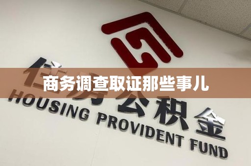 鲤城商务调查取证那些事儿