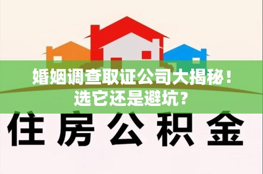鲤城婚姻调查取证公司大揭秘！选它还是避坑？