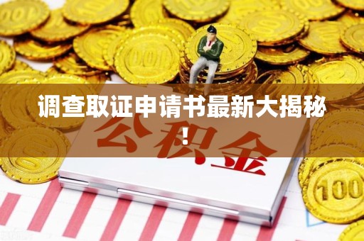 鲤城调查取证申请书最新大揭秘！
