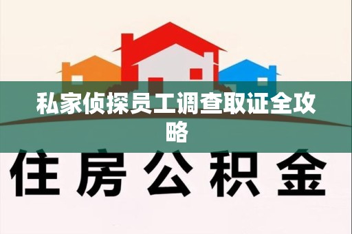鲤城私家侦探员工调查取证全攻略
